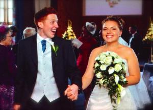 Walking back down the aisle as Mr & Mrs